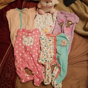 5 Baby Girl Sleepers